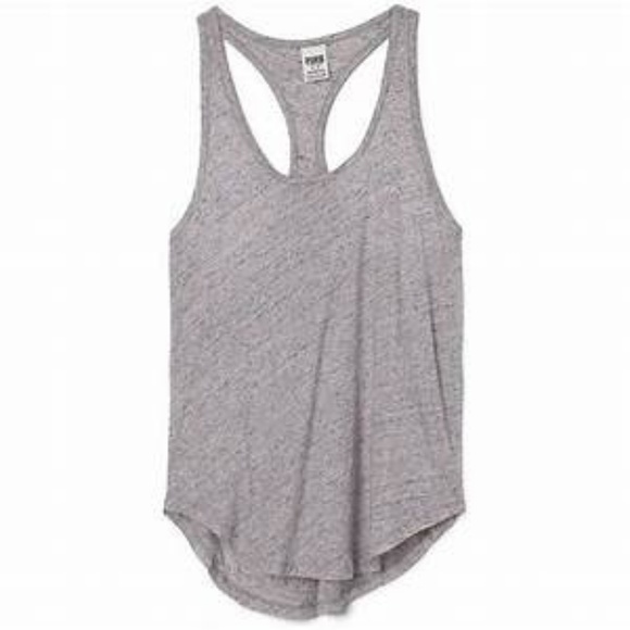 PINK Victoria's Secret Tops - Victoria's secret pink size Medium Gray tank top